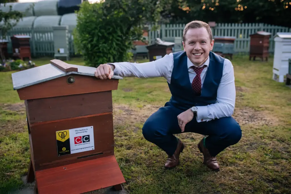 C&C Catering Equipment Matthew Kitchin with the C&G Bee hive